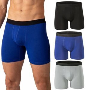 Alpine Swiss Mens Boxer Briefs 3 Pack Underwear Breathable Comfortable Trunks